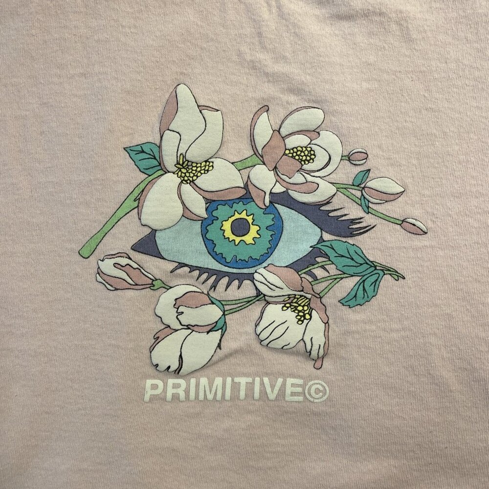 Medium Pink Primitive Skateboarding Graphic Crop Top T-Shirt